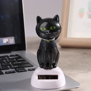 Черна котка, качающаяся играчка за слънчева батерия, Качающаяся фигурка, танцуваща играчка за подарък