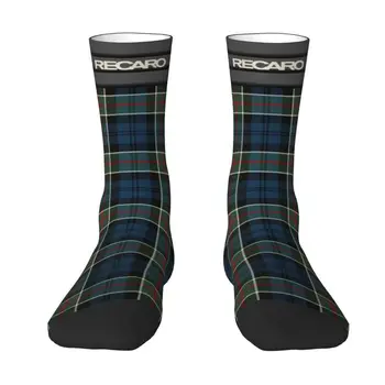 Чорапи Recaros в шотландскую клетка със забавна принтом за мъже и жени, разтеглив летни Есенно-зимни чорапи за екипажа