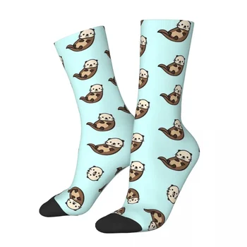Чорапи с выдрой Harajuku, Супер Меки чорапи, всесезонни чорапи, аксесоари за подарък на мъж или жена за рожден ден