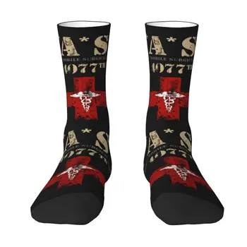 Чорапи със забавна принтом, потертым логото, мъжки Дамски Ластични Летни Есенно-зимни чорапи за екипажа