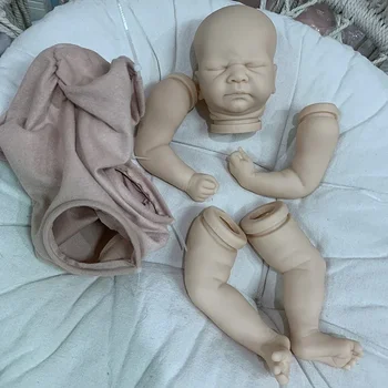 17-инчов Недовършена комплект Reborn Kovu Premie Sleeping Baby Soft Touch САМ Небоядисана Заготовки за куклено детайли с филтър корпус