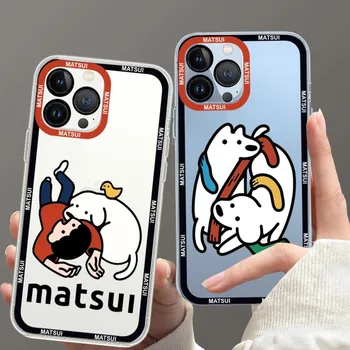 Хубава калъф за телефон Matsui art за iPhone 11 12 Mini 13 14 15 Pro Max с прозрачна обвивка